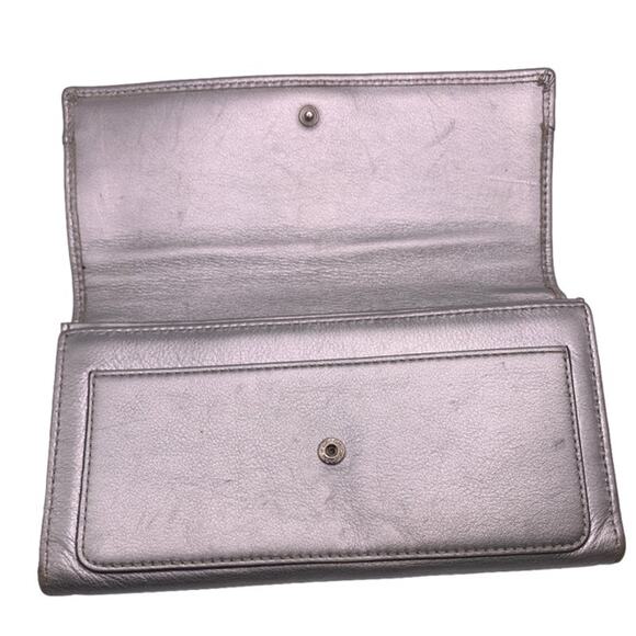 COACH Metallic Silver Wallet - Picture 5 of 10